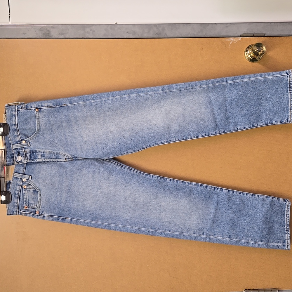 Levi's Size 29 Light Wash 501 Original Straight Leg Stretch Jeans